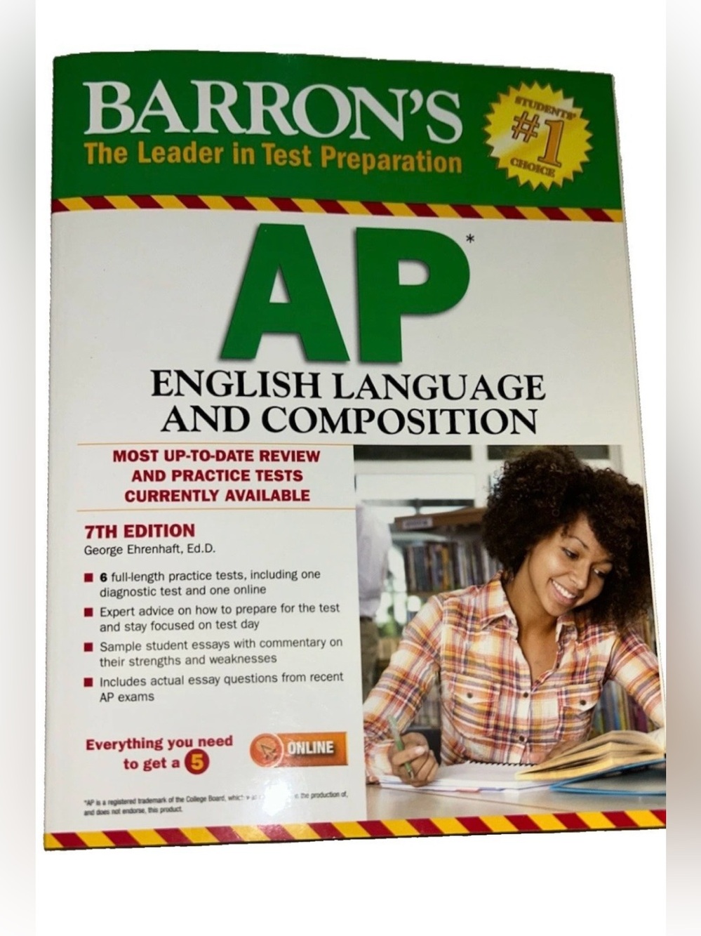 Barrons AP English Language & Composition by G Ehrenhaft (2017, Trade Paperback)